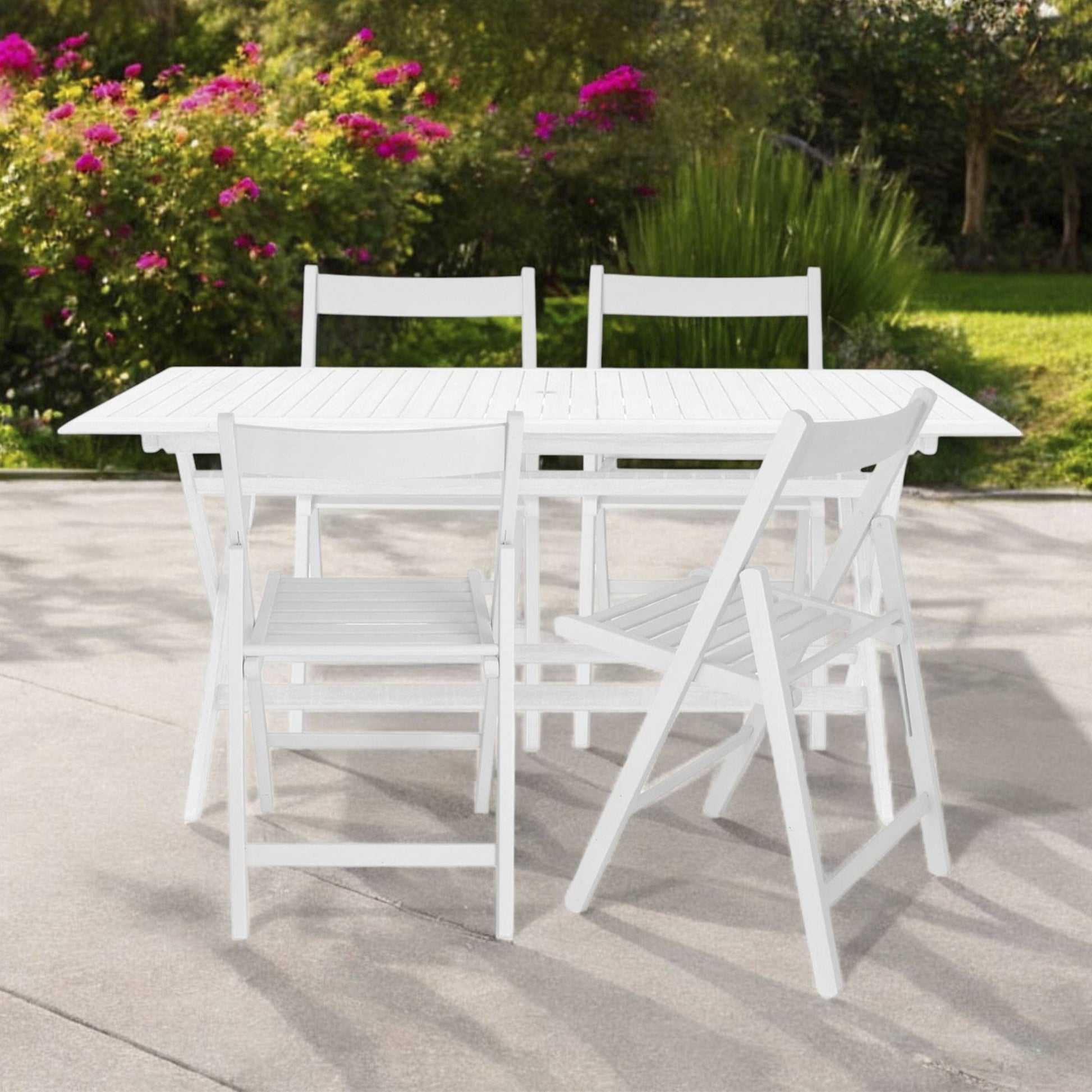 Well Home Mobiliario & Decoración - Pack 4 Sillas Bas En Madera De Haya, Acabado Blanco