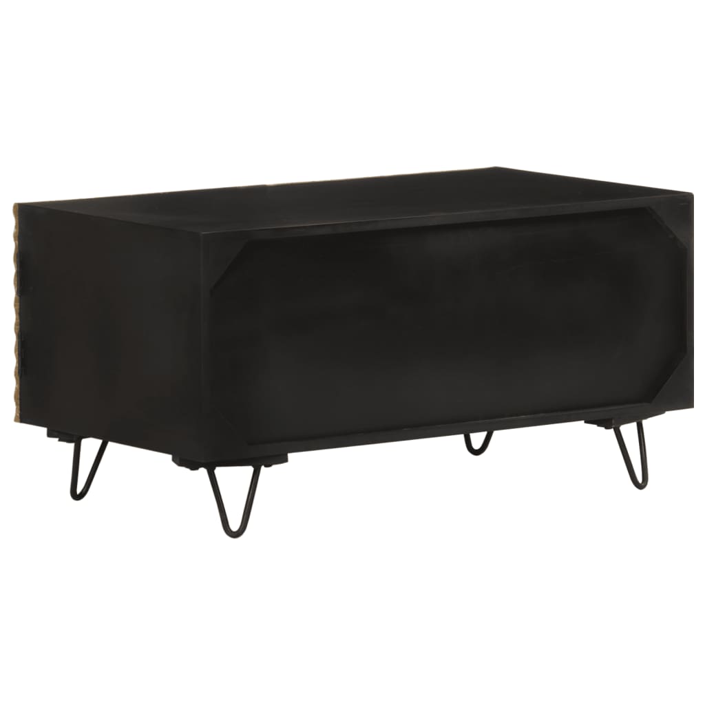 Mesa De Centro De Madera Maciza De Mango 90x50x45cm_1