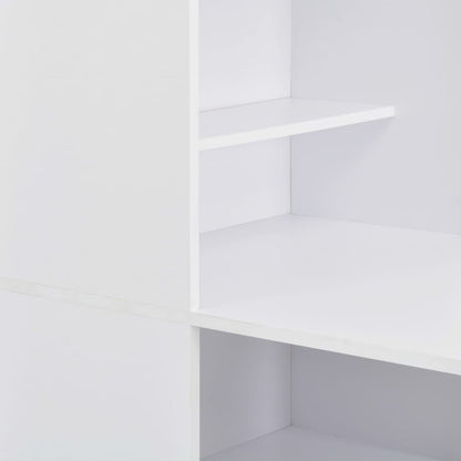 Mesa De Bar Con Estantería Blanca 115x59x200 Cm_3