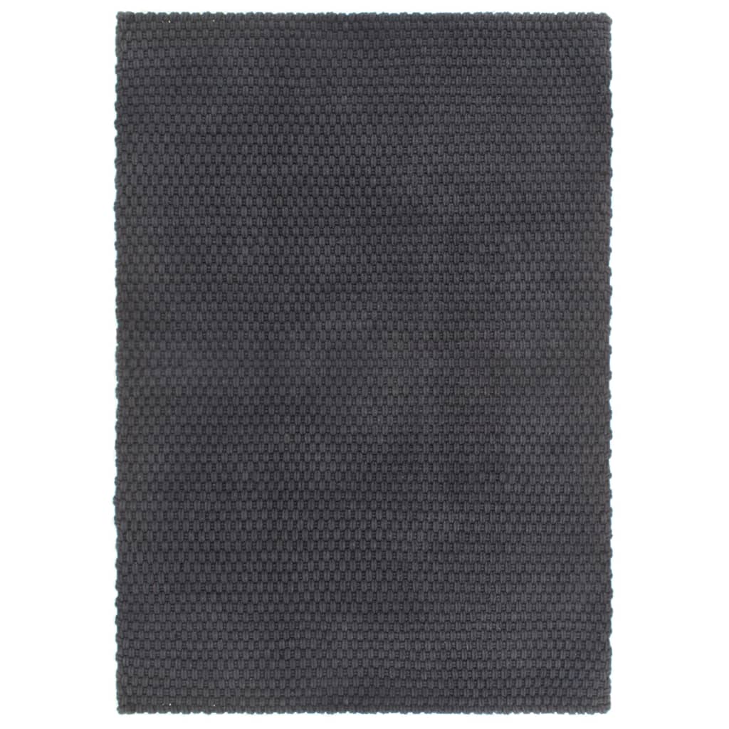 Alfombra Rectangular Algodón Antracita 180x250 Cm / Vetonek_0