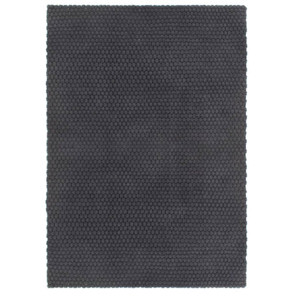 Alfombra Rectangular Algodón Antracita 180x250 Cm / Vetonek_0