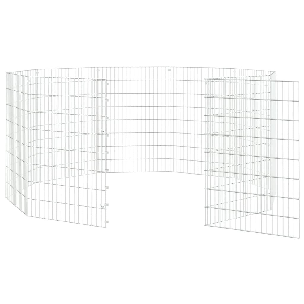 Vidaxl Recinto Animales Corral 10 Paneles Hierro Galvanizado 54x80 Cm_4