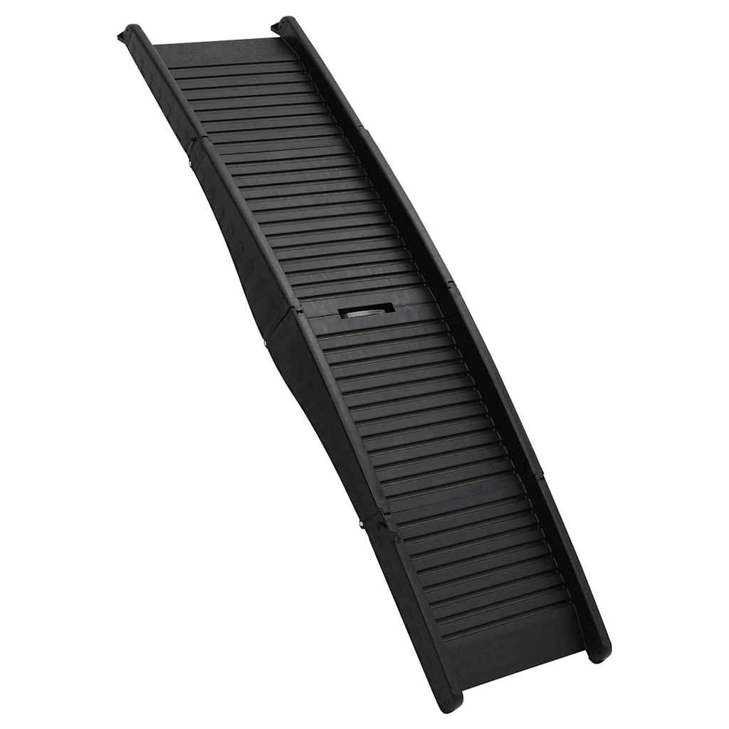 Rampa Plegable Para Perros Plástico Negro 153x40x12,5 Cm_0
