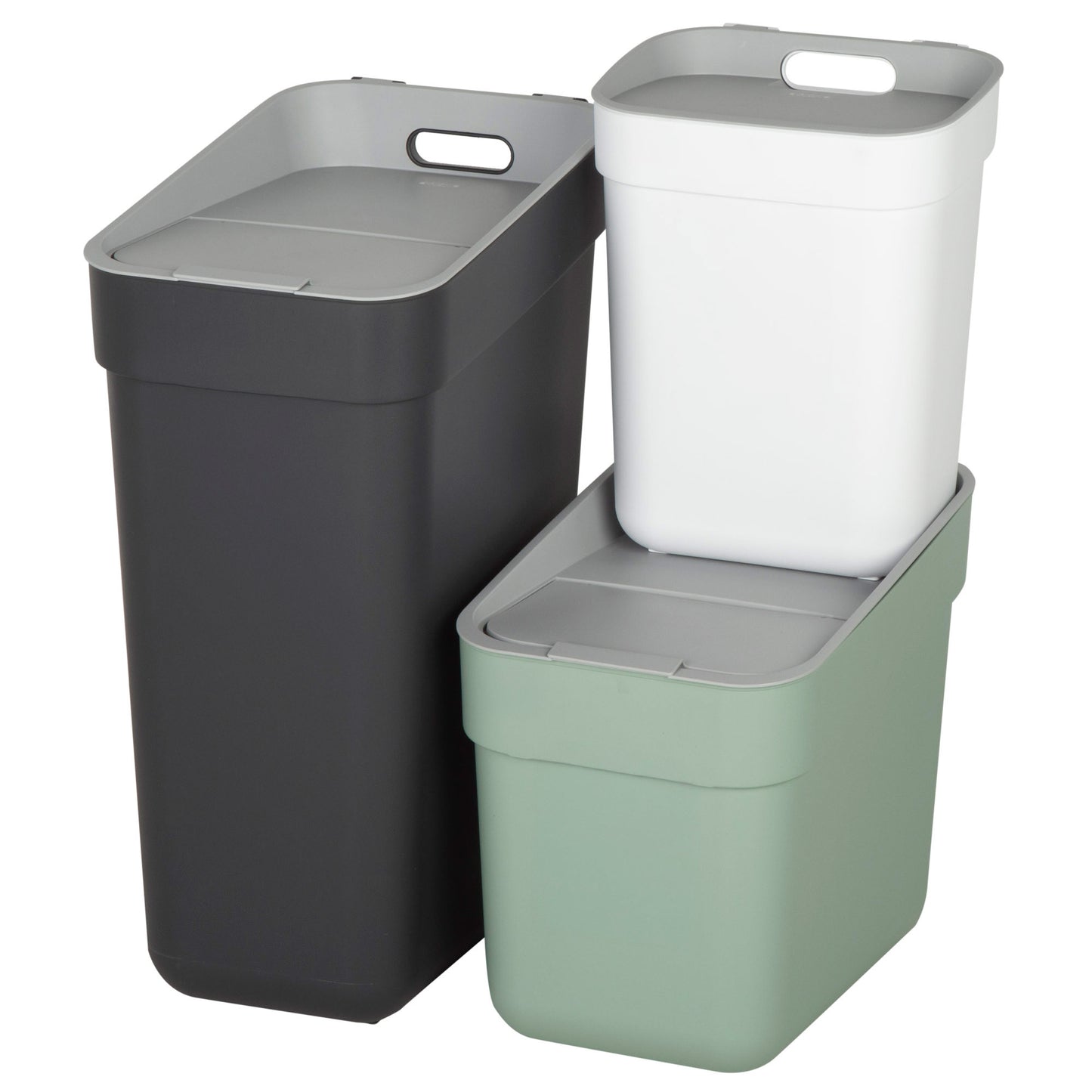 Curver Pack De 3 Cubos De Reciclaje Ready To Collect (30l, 20l Y 10l)_0