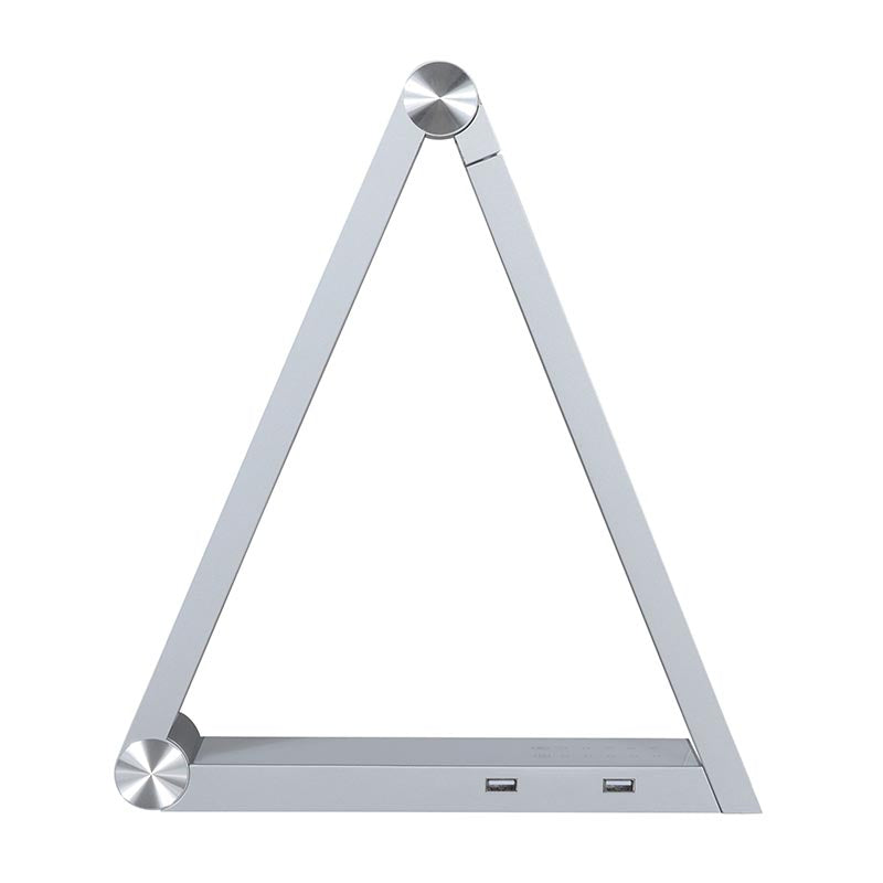 Lámpara De Estudio Silver Triangle Con Cargador Inalámbrico Ti, Blanco Dual, Regulable_2