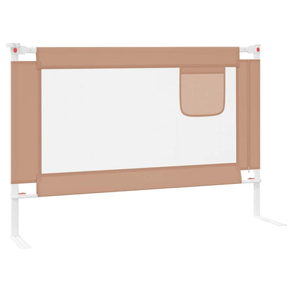 Vidaxl Barandilla De Seguridad Cama De Niño Taupe Tela 100x25 Cm_4