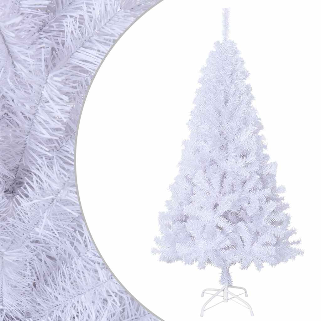 Vidaxl Árbol De Navidad Artificial Con Ramas Gruesas Pvc Blanco 120 Cm_0
