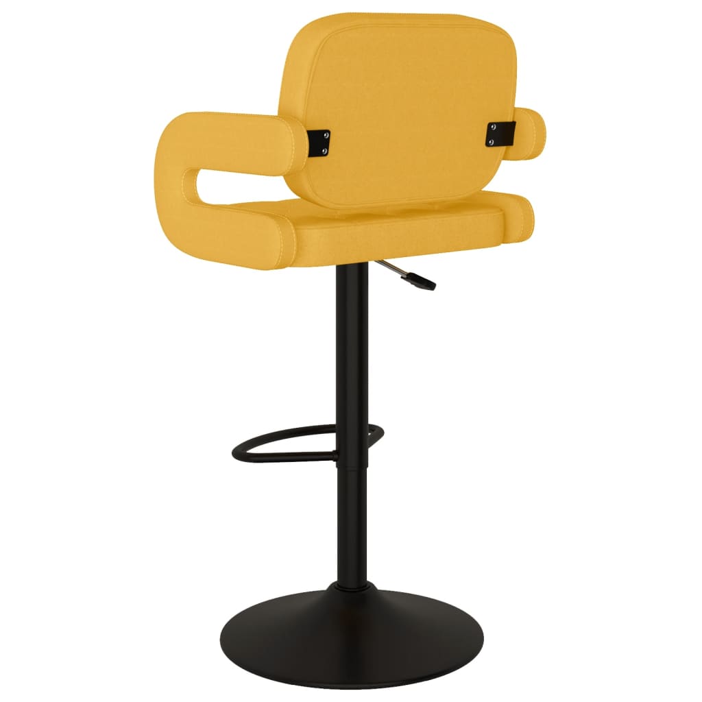 Taburetes De Cocina 2 Unidades Tela Amarillo Mostaza_3