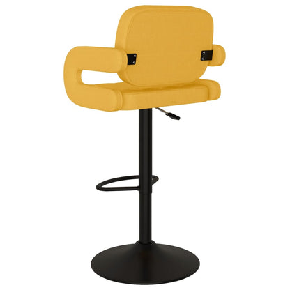 Taburetes De Cocina 2 Unidades Tela Amarillo Mostaza_3