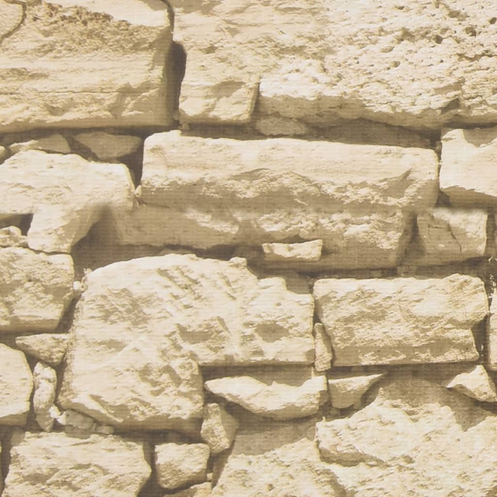 Pantalla De Privacidad Jardín Pvc Look Piedra Beige 35x0,19 M / Vetonek_2