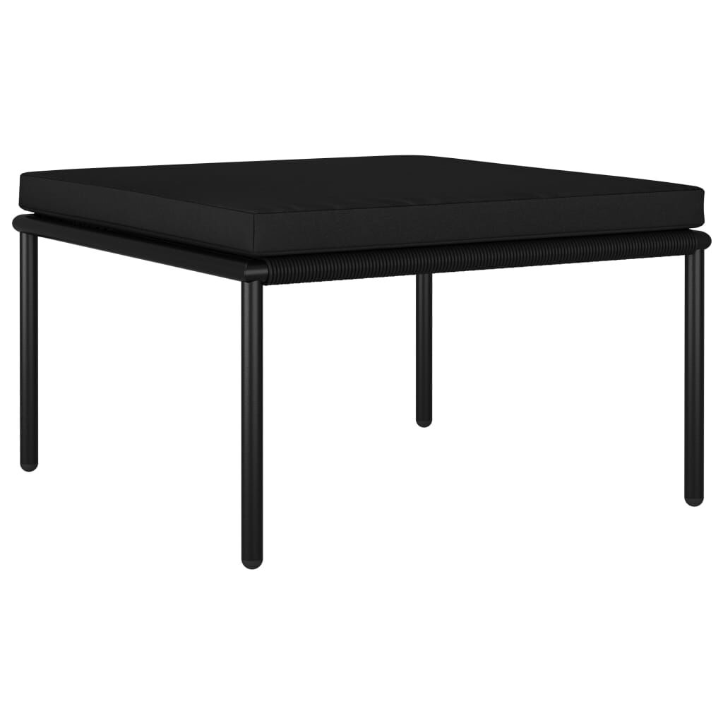 Vidaxl Juego De Muebles De Jardín 3 Piezas Con Cojines Pvc Negro_3