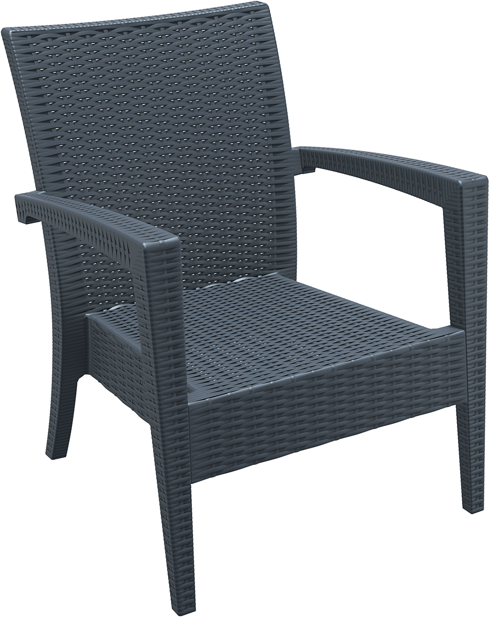 Siesta Exclusive Pack De 2 Sillones Miami Lounge Armchair Ratán Gris_0