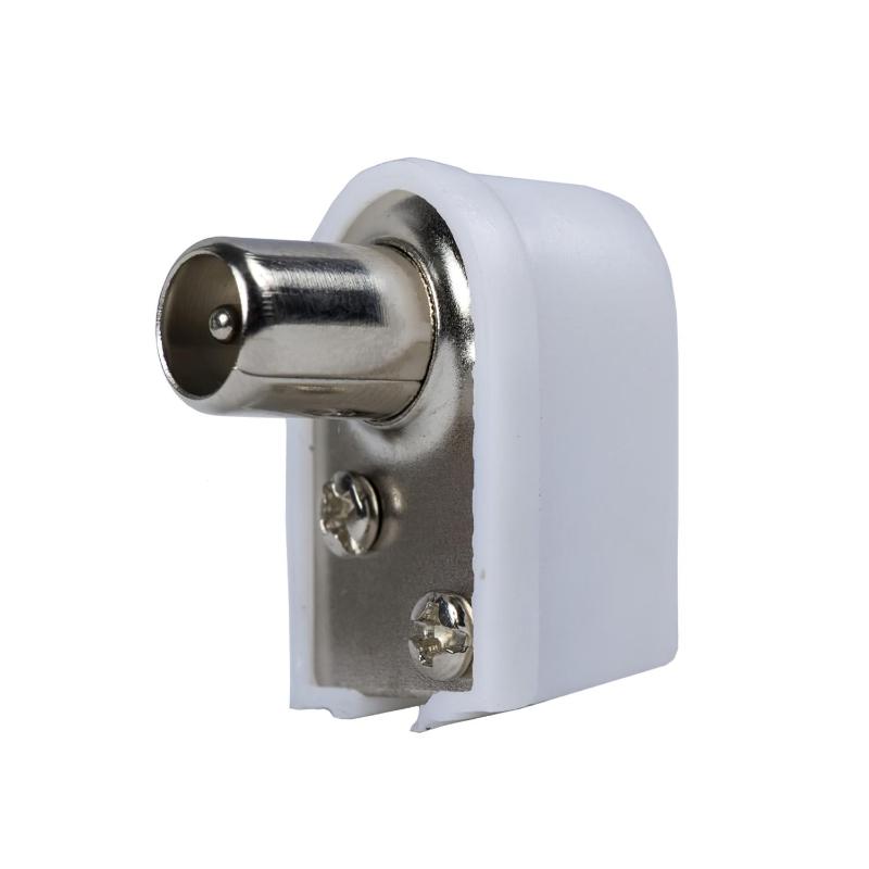 Conector Tv Macho Acodado  9,5 Mm.