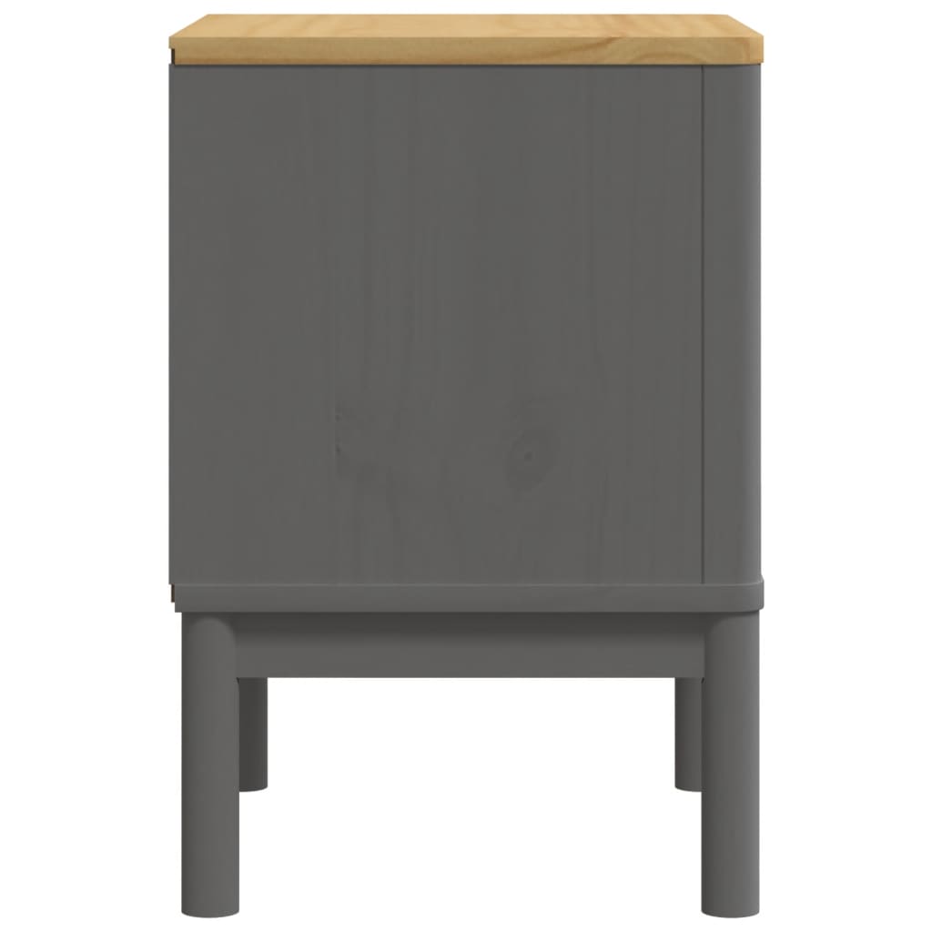 Mesita De Noche Floro Madera Maciza De Pino Gris 45x39x57 Cm_4