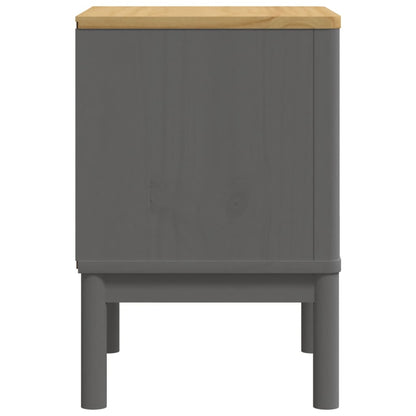 Mesita De Noche Floro Madera Maciza De Pino Gris 45x39x57 Cm_4