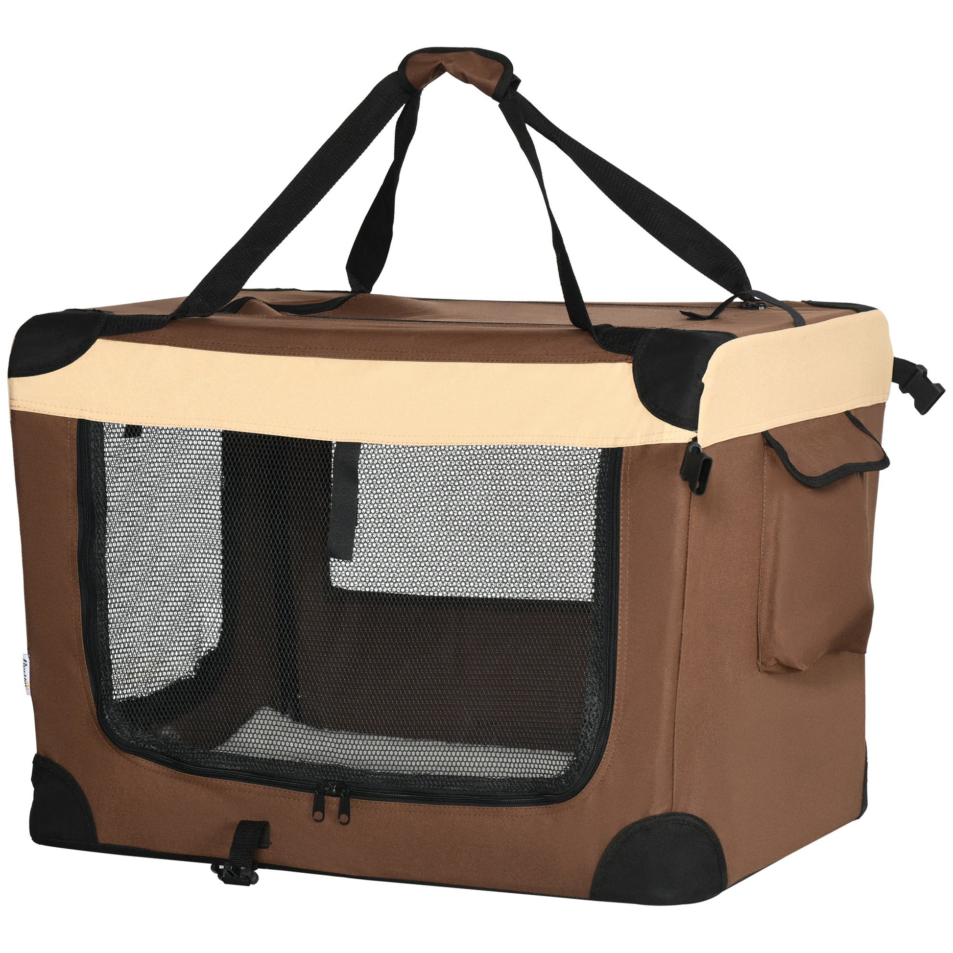 Pawhut Transportín Mochila Para Perros Gatos Plegable Con Cojín Suave 70x51x50cm_1