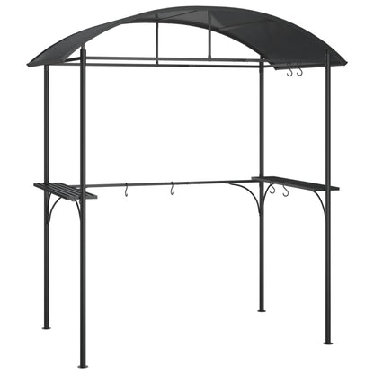 Vidaxl Cenador Barbacoa Estante Lateral Acero Antracita 220x115x230 Cm_0