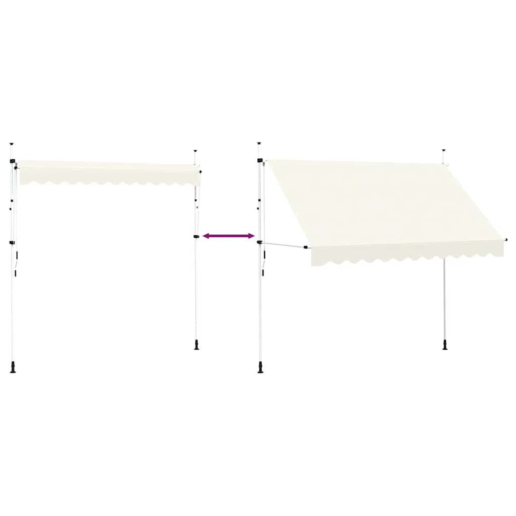 Toldo Retráctil De Operación Manual 300 Cm Crema_5
