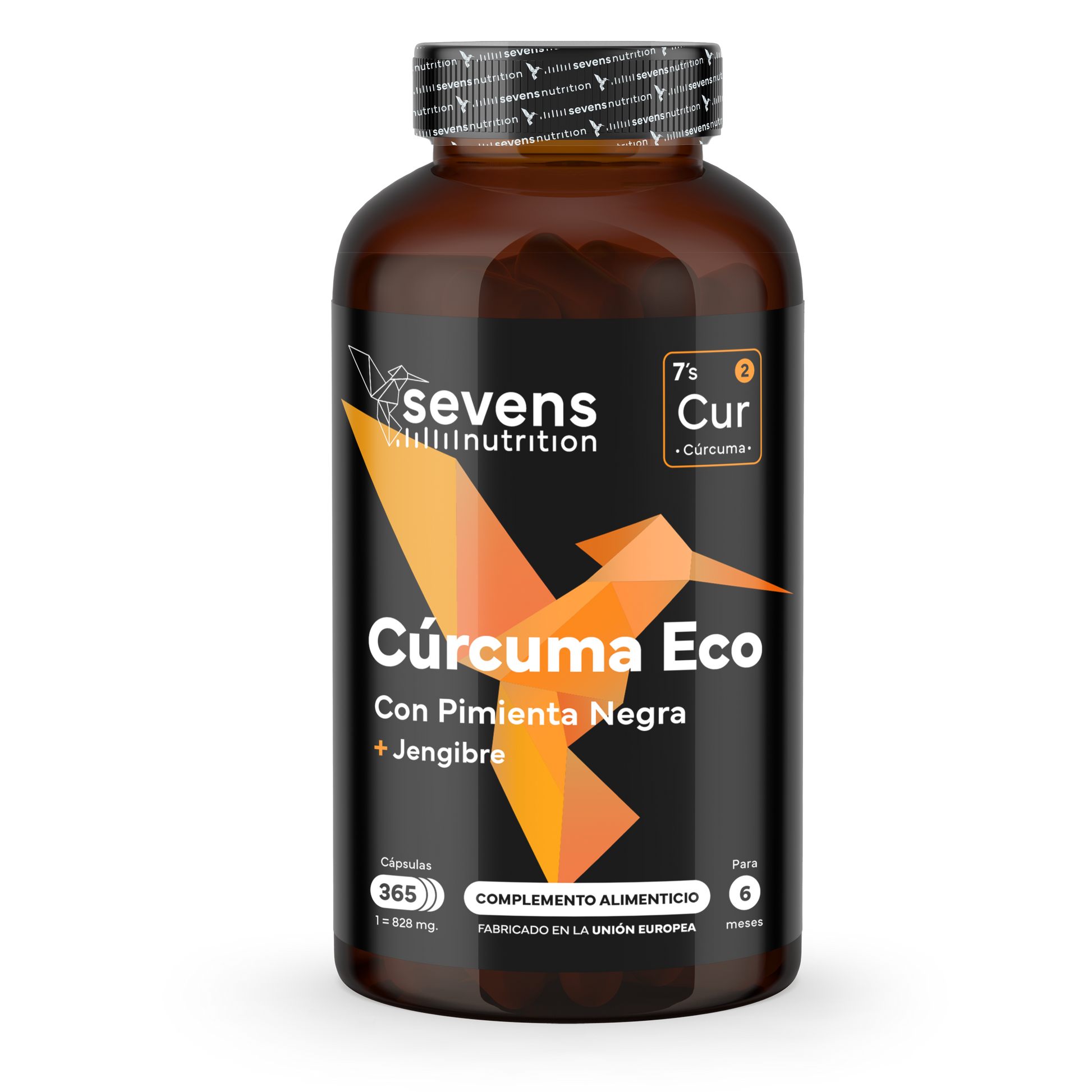 Cúrcuma + Jengibre Sevens Nutrition. Antiinflamatorio Y Salud Articular
