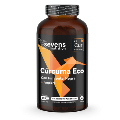Cúrcuma + Jengibre Sevens Nutrition. Antiinflamatorio Y Salud Articular