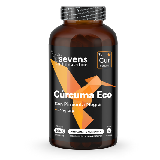 Cúrcuma + Jengibre Sevens Nutrition. Antiinflamatorio Y Salud Articular