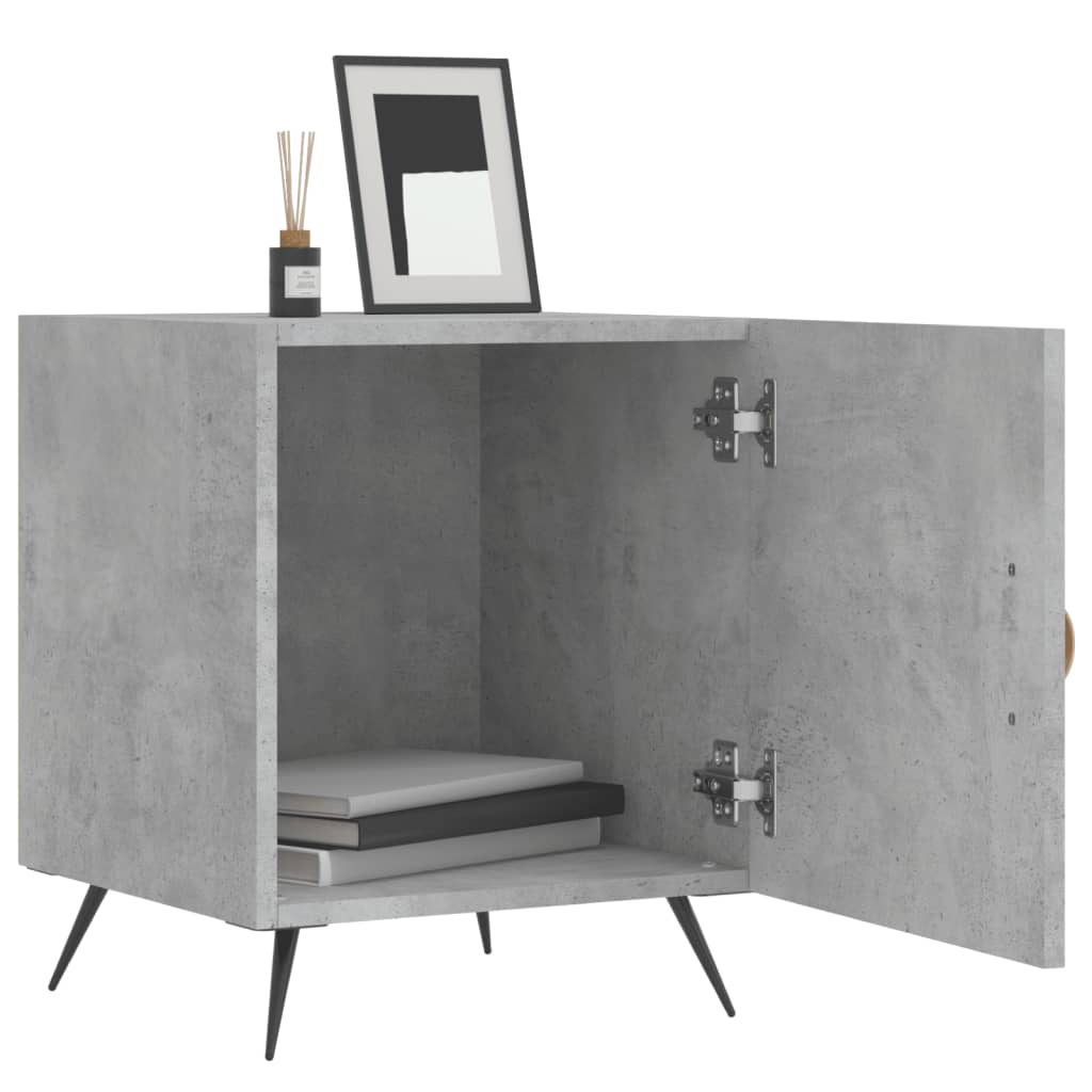 Mesitas Noche 2 Uds Madera Ingeniería Gris Hormigón 40x40x50 Cm_1