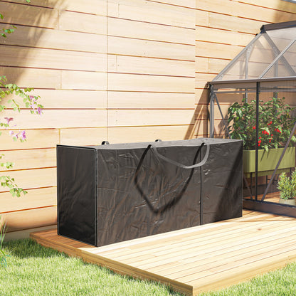 Outsunny Bolsa De Almacenamiento Para Cojines De Jardín 600d 125x40x55cm Negro_4