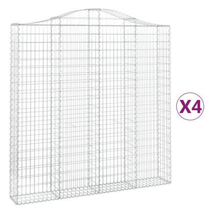 Cestas De Gaviones 4 Uds Forma De Arco Hierro 200x30x200/220 Cm_0