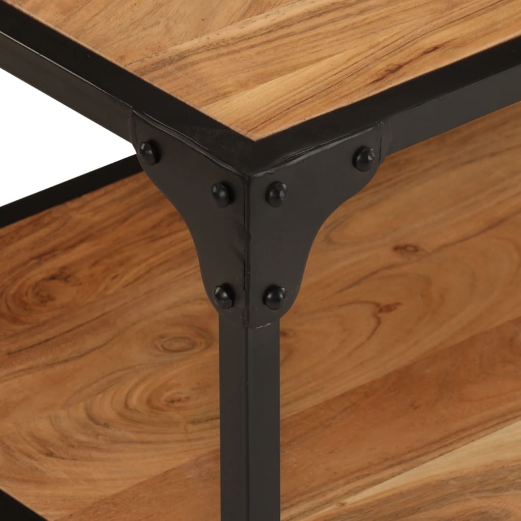 Mesa De Centro De Madera Maciza Acacia 90x45x35 Cm_4