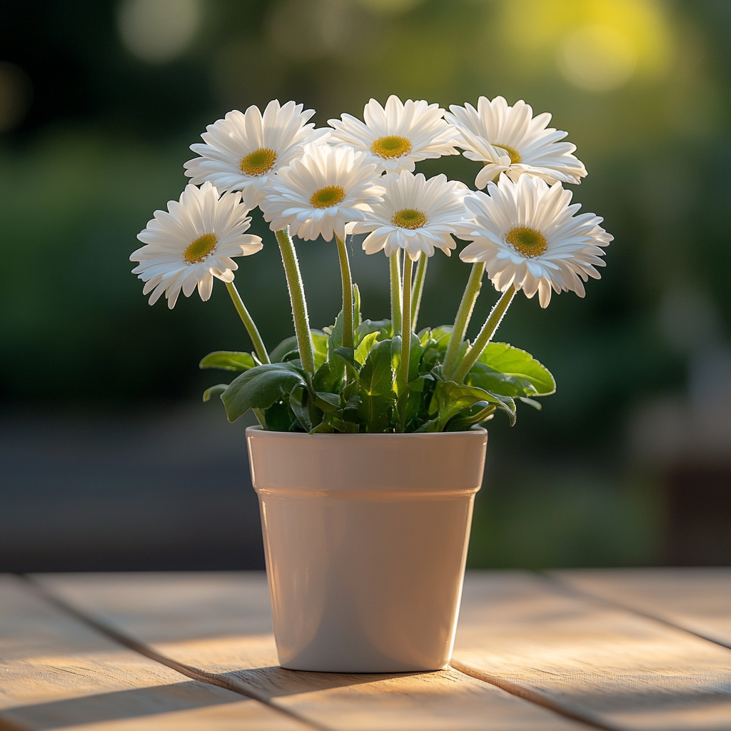 Gerbera Garvinea - Blanca - Altura 45-60cm - ⌀19cm_4