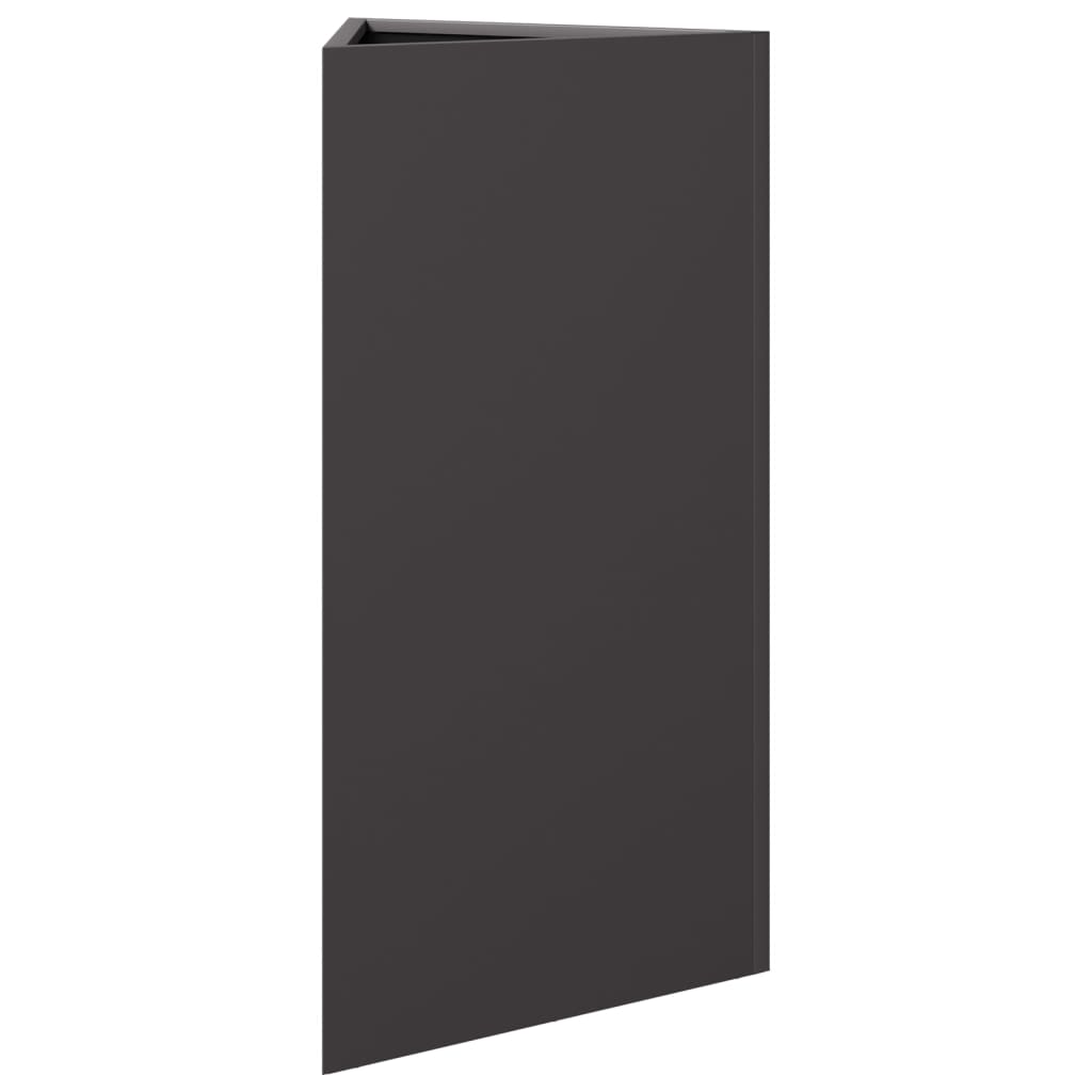 Jardineras Triangulares 2 Uds Acero Negro 40x34,5x75 Cm_5