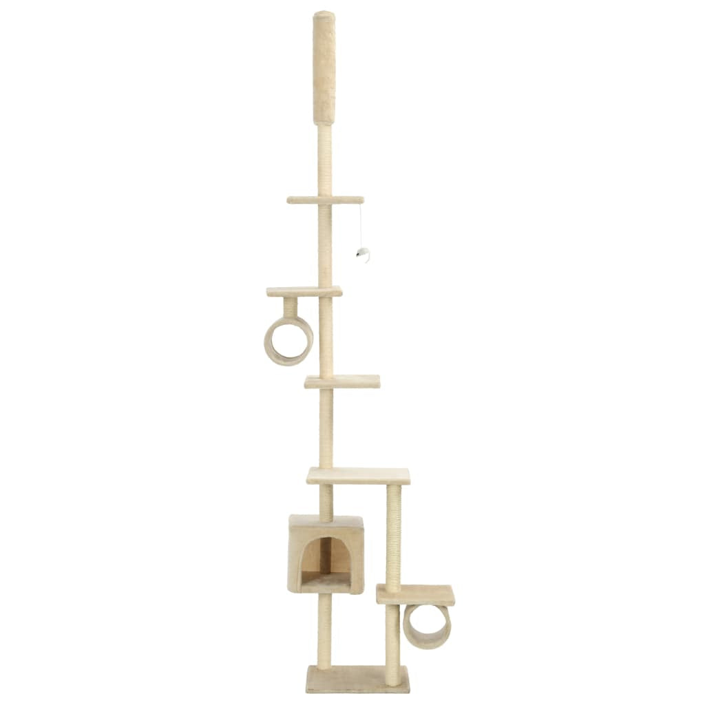 Vidaxl Rascador Para Gatos Con Postes De Sisal Beige 260 Cm_2