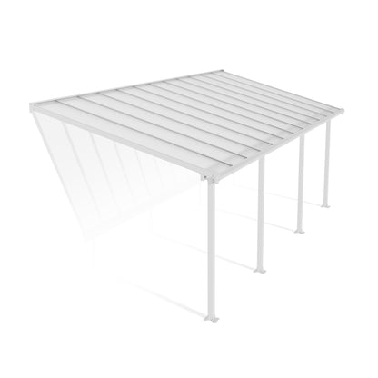 Pérgola adosada Olympia 739x294 blanco