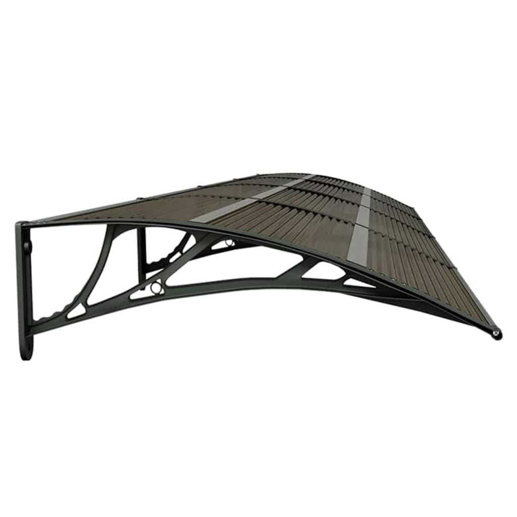 Marquesina De Puerta Policarbonato Negro 400x75 Cm_4