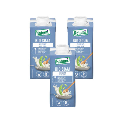 Pack x3 Crema para cocinar de Soja Liquida Bio Natumi 200 ml