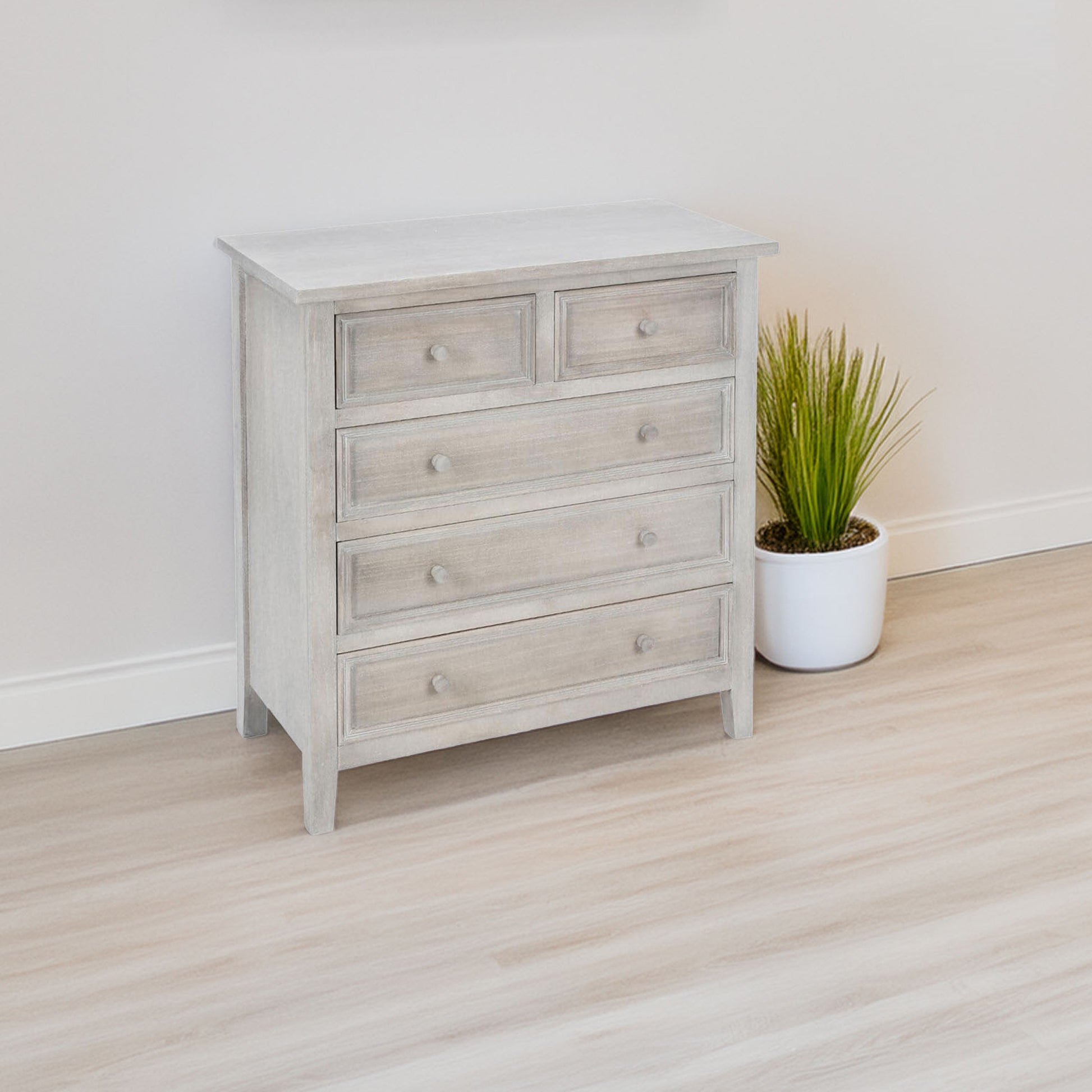 Wellhome Caja 5 Cajones Madera Blanqueada_2