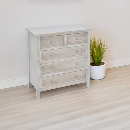 Wellhome Caja 5 Cajones Madera Blanqueada_2