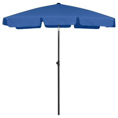 Vidaxl Sombrilla De Playa Azul 180x120 Cm_0