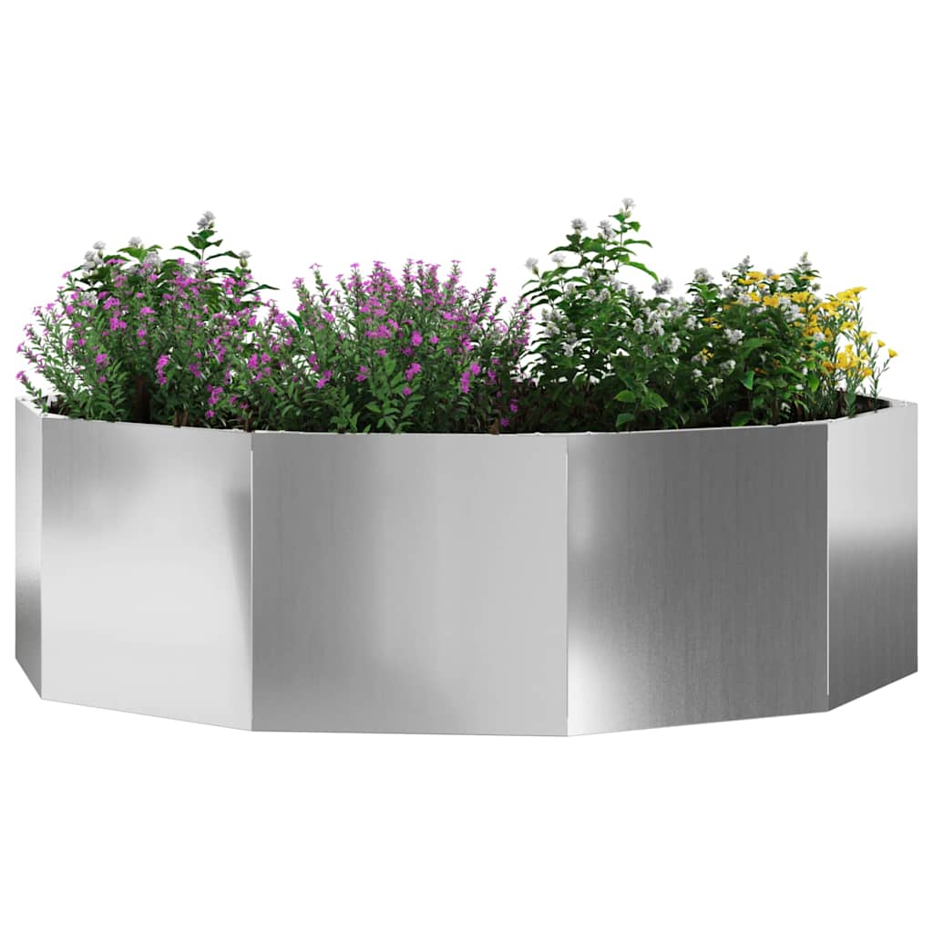 Jardinera Plateado 120 X 120 X 35 Cm Acero Galvanizado_2