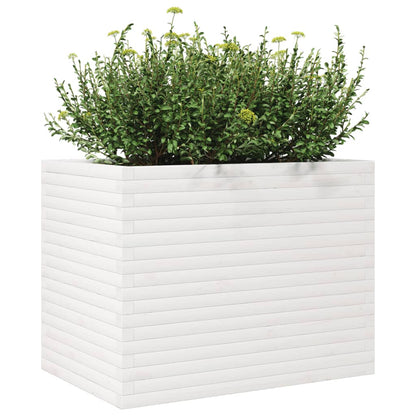 Jardinera Madera Maciza De Pino Blanco 90x60x68,5 Cm_3