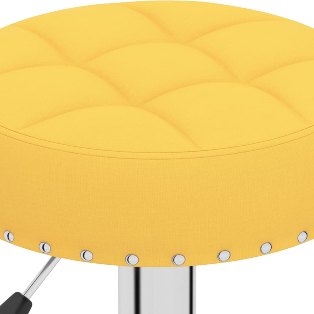 Taburetes De Cocina 2 Unidades Tela Amarillo Mostaza_5