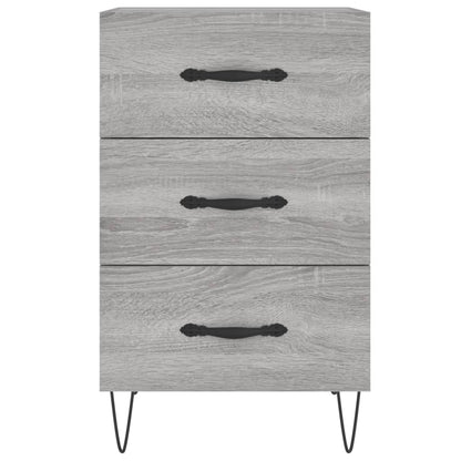 Mesita De Noche Madera De Ingeniería Gris Sonoma 40x40x66 Cm_3