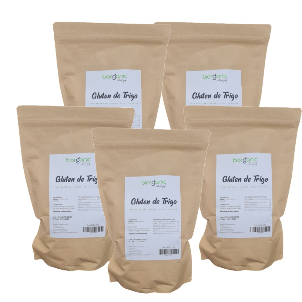 Gluten De Trigo Keto 100% Natural Pack Ahorro 5 Kg – Biorganic_0