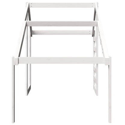 Techo De Cama Infantil Madera Maciza Pino Blanco 198x87x113 Cm_4