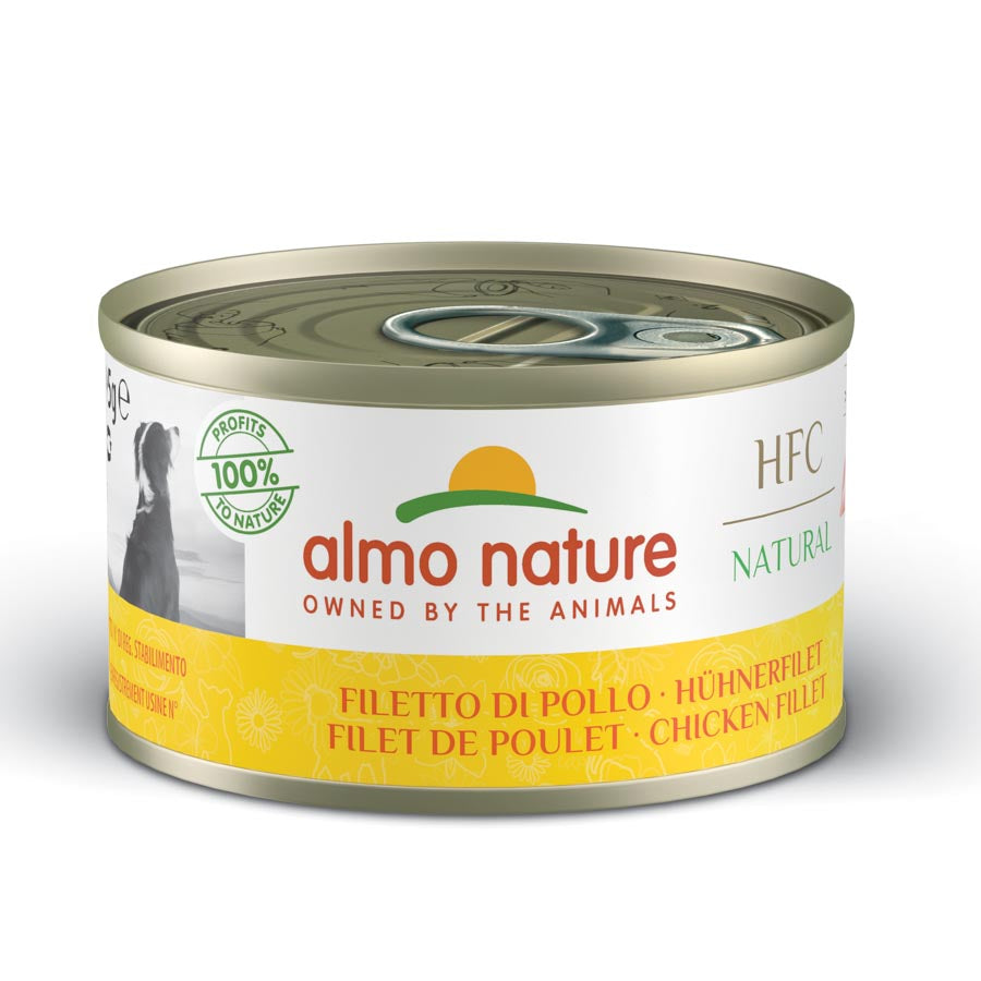 24ux95gr Lata De Comida Almo Para Perro Hfc De Filete Pollo_0