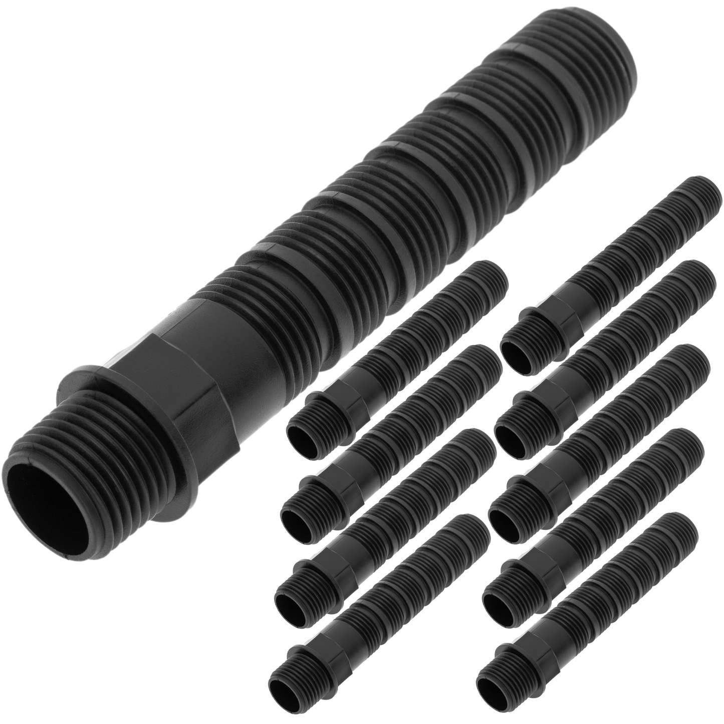 Pack De 10 Unidades Bobina Recortable Rosca Hembra 1/2 Pulgadas Color Negro_0