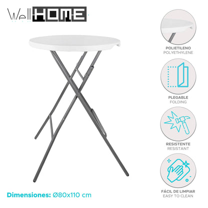 Well Home - Mesa De Bar Polietileno Ø80x110cm_1