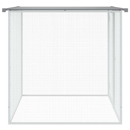Vidaxl Jaula Gallinas Y Toldo Acero Galvanizado Gris Claro 103x98x90cm_3