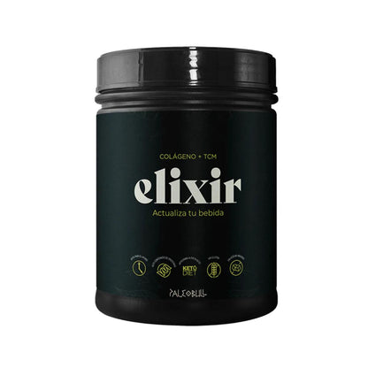 Elixir: Colágeno + Aceite TCM, 450 g Paleobull Elixir Vainilla 450 g