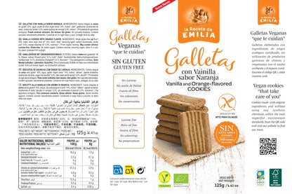 Galletas Con Vainilla Y Sabor Naranja sin Azucares Añadidos 125 Gr._1